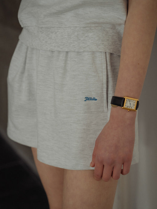 [TILLIDIE] TILL half sweatpants_Light Gray