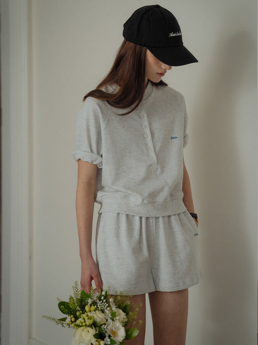 [TILLIDIE] TILL half sweatpants_Light Gray