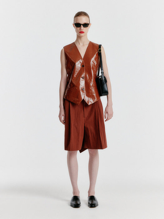 Eenk Yivas Tailored Waistcoat - Brown