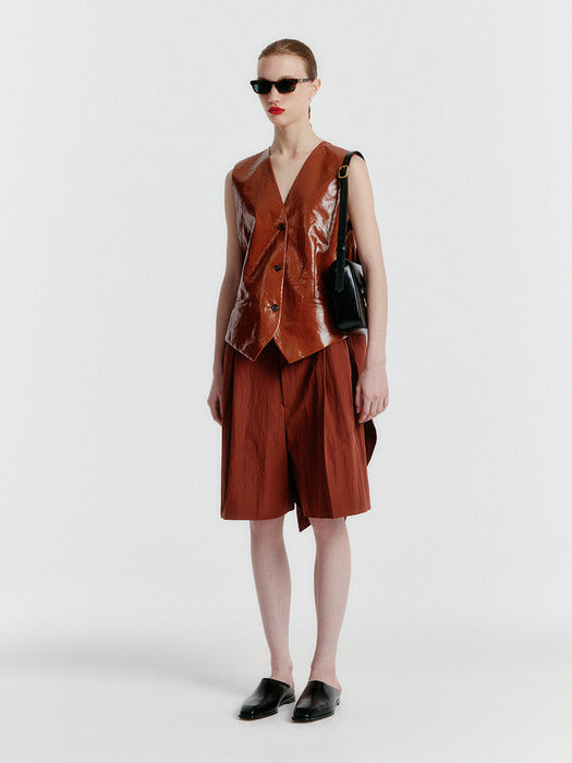 Eenk Yivas Tailored Waistcoat - Brown