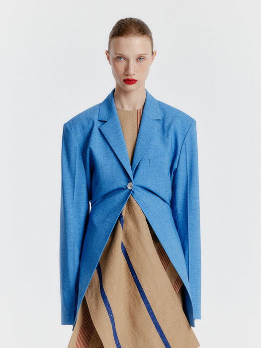 Eenk Yava Adjustable-waist Single Jacket - Blue