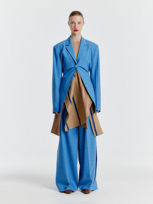 Eenk Yava Adjustable-waist Single Jacket - Blue