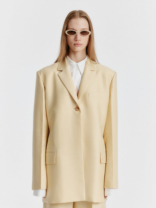 Eenk Yava Adjustable-waist Single Jacket - Yellow