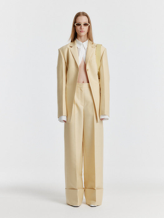 Eenk Yava Adjustable-waist Single Jacket - Yellow