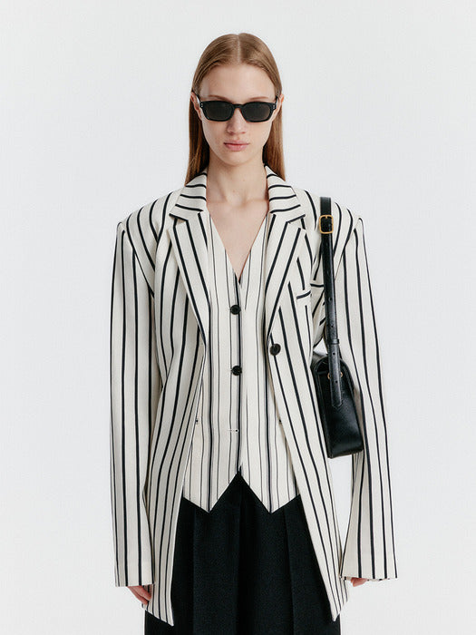 Eenk Yava Adjustable-waist Single Jacket - White