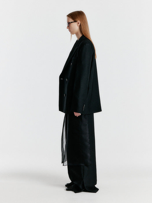 Eenk Yenny Oversized Double-breasted Jacket - Black