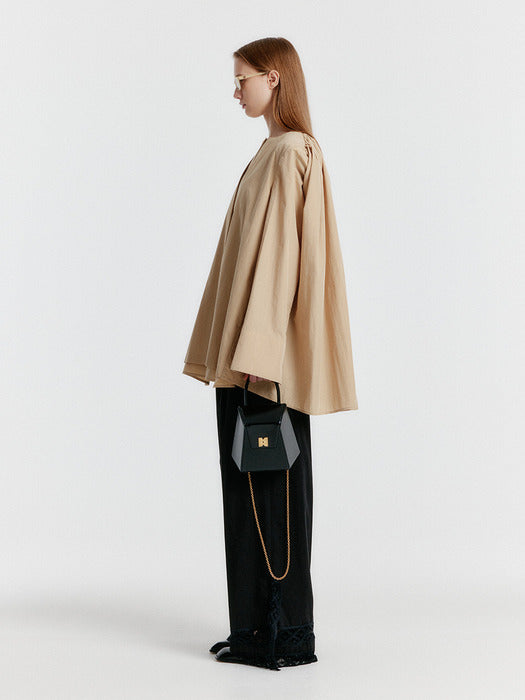 Eenk Yilly Transformable Shirred Back Jacket - Beige