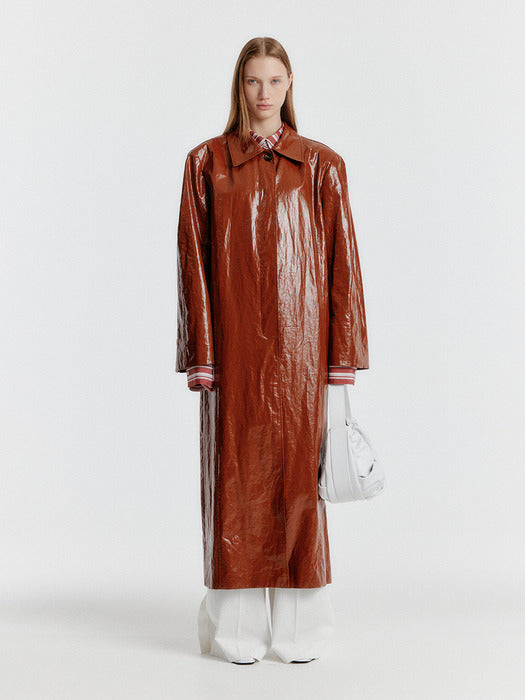 Eenk Yellisa Single-breasted Coat - Brown