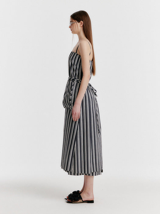 [EENK] Yadget Side-button Sleeveless Dress - Black