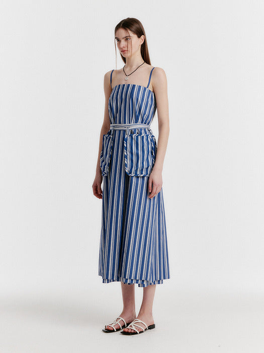 Eenk Yadget Side-button Sleeveless Dress - Navy