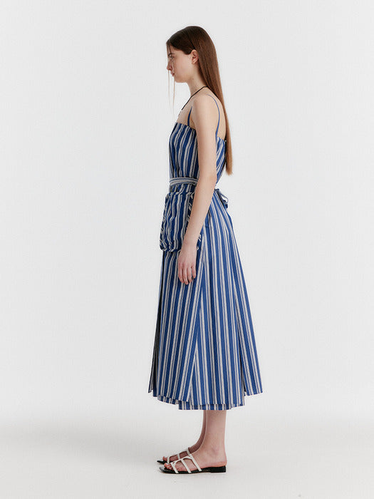 Eenk Yadget Side-button Sleeveless Dress - Navy