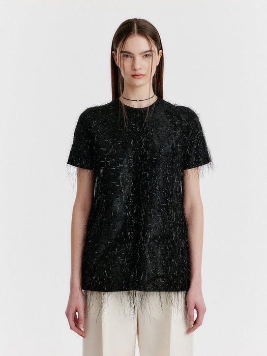 Eenk Yes Side-button Top - Black
