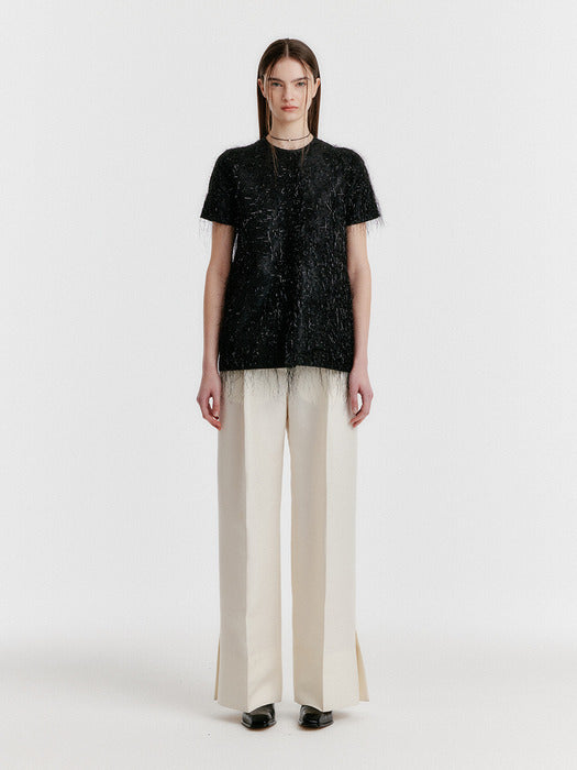 Eenk Yes Side-button Top - Black