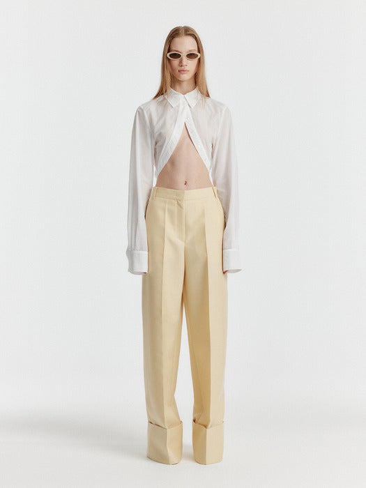 [EENK] Yumi Bolero Shirt - White