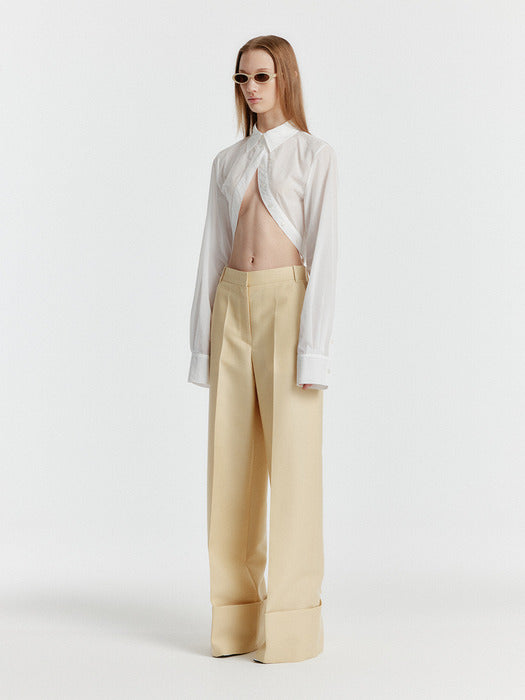 [EENK] Yumi Bolero Shirt - White