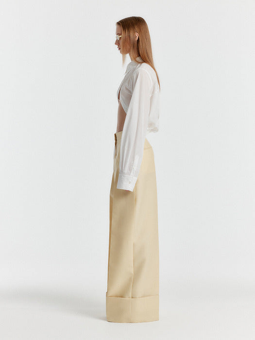 [EENK] Yumi Bolero Shirt - White
