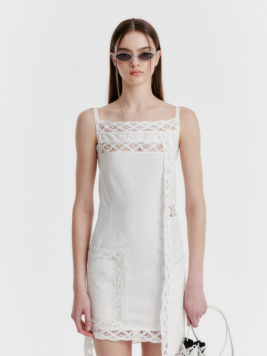 Eenk Yonika Lace-trim Top - White