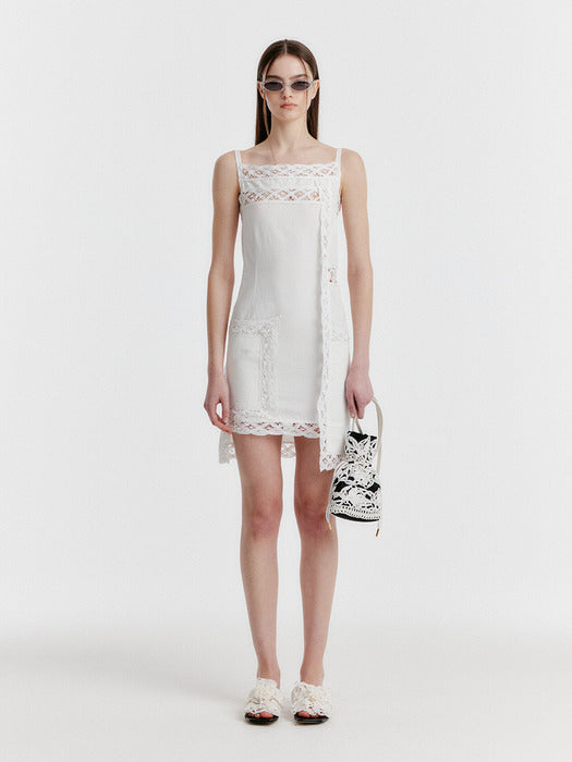 Eenk Yonika Lace-trim Top - White