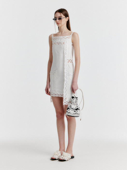 Eenk Yonika Lace-trim Top - White