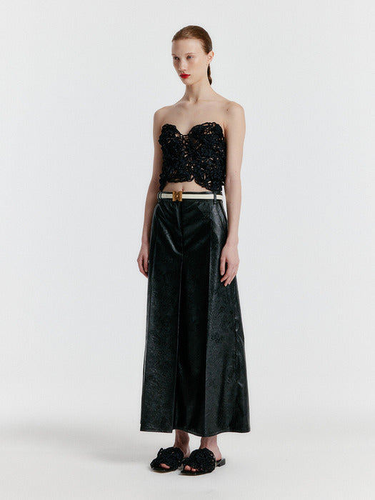 [EENK] Yicole Tucked Maxi Skirt - Z-Black