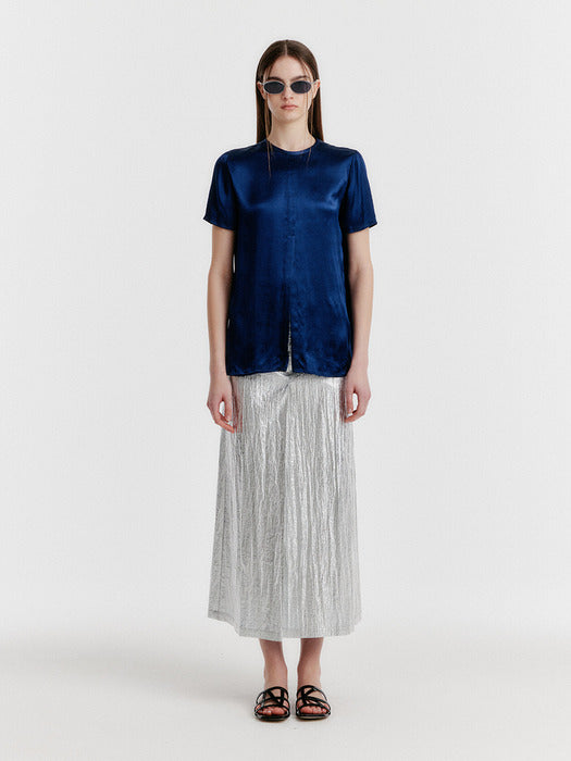 Eenk Yicole Tucked Maxi Skirt - Silver