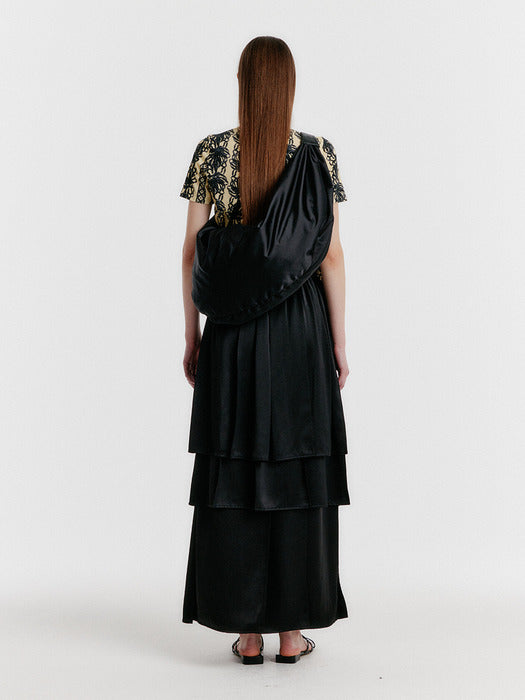 Eenk Yet Triple Layered Long Skirt - Black