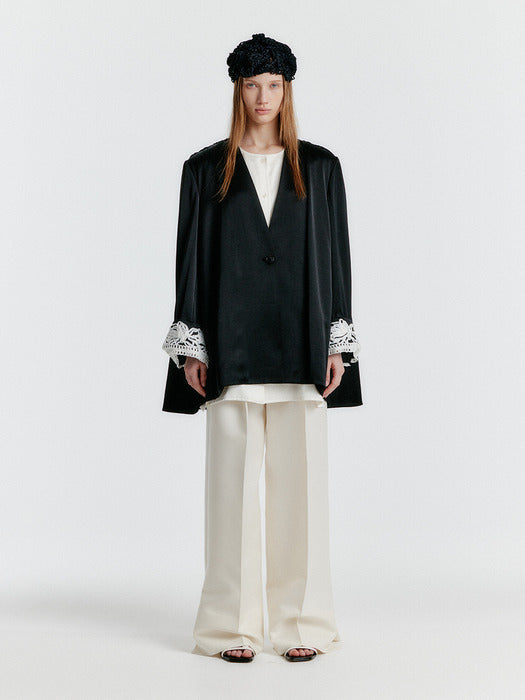 Eenk Yilona Side-slit Pants - Ivory