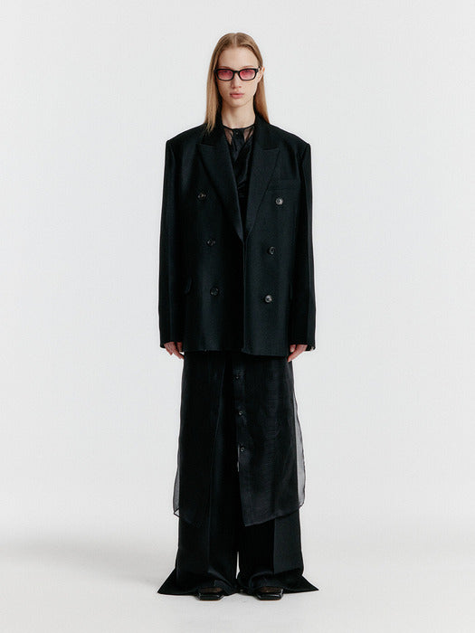 Eenk Yilona Side-slit Pants - Black