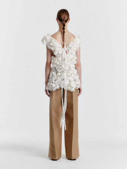Eenk Yilona Side-slit Pants - Beige