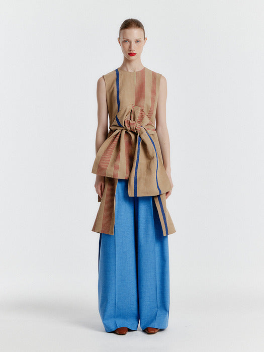 Eenk Yili Side-tuck Wide Pants - Blue