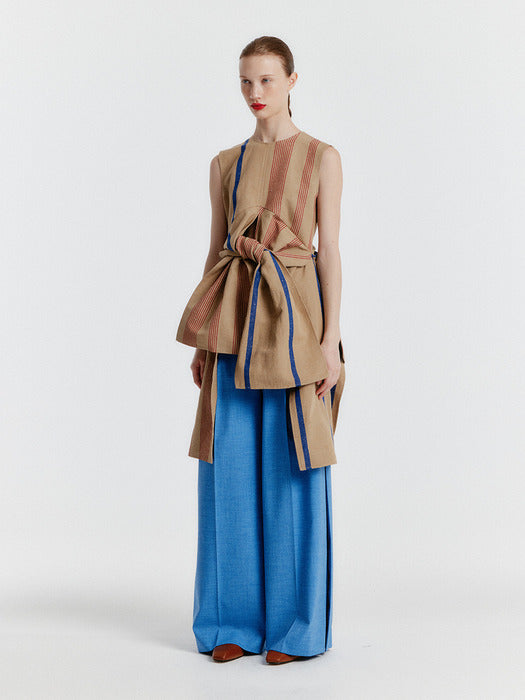 Eenk Yili Side-tuck Wide Pants - Blue