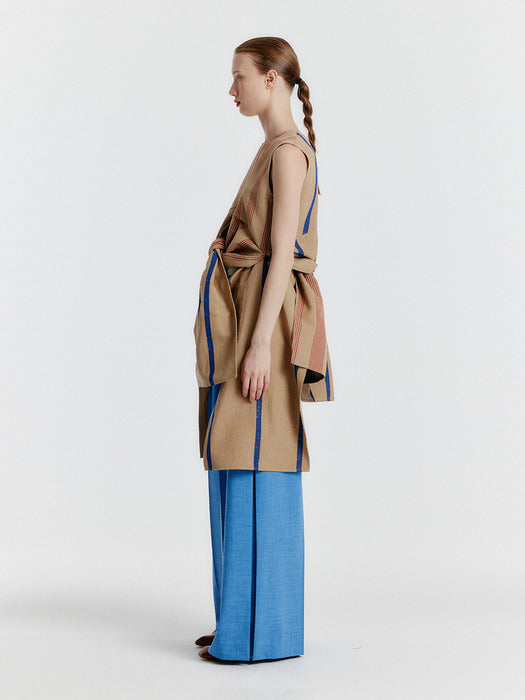 Eenk Yili Side-tuck Wide Pants - Blue