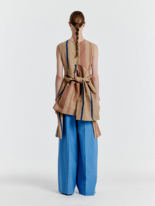 Eenk Yili Side-tuck Wide Pants - Blue