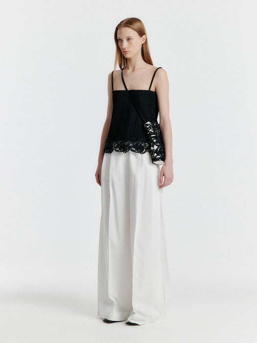 Eenk Yili Side-tuck Wide Pants - White