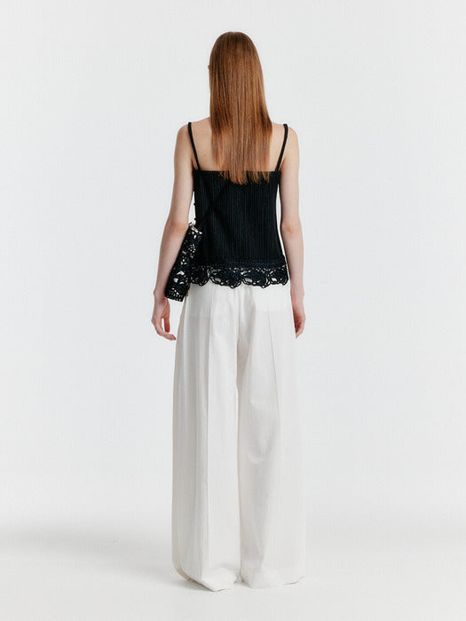 Eenk Yili Side-tuck Wide Pants - White