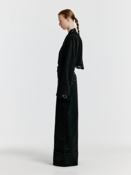 Eenk Yoho Turn-up Pants - Z-Black