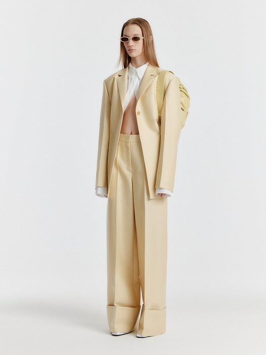 Eenk Yoho Turn-up Pants - Yellow