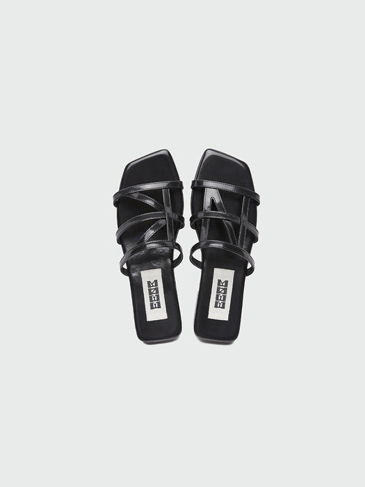 [EENK] Yandal Logo Strap Sandals - Black