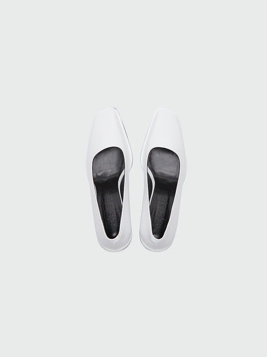 Eenk Yump Square-toe Pumps - White