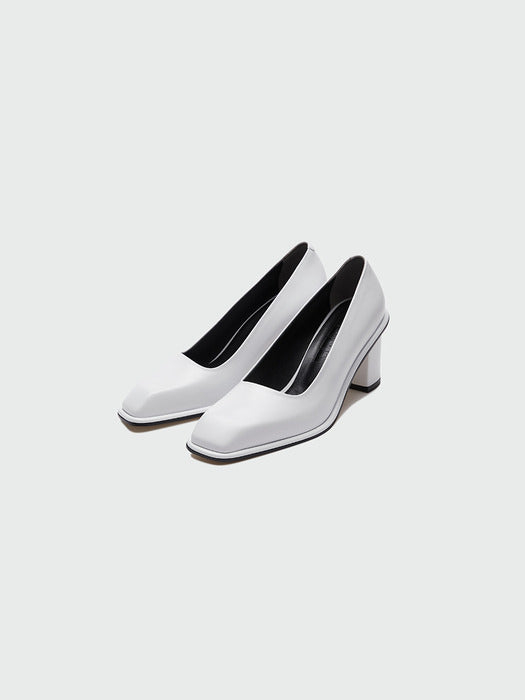 Eenk Yump Square-toe Pumps - White