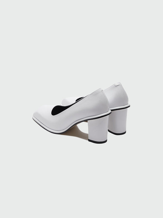 Eenk Yump Square-toe Pumps - White
