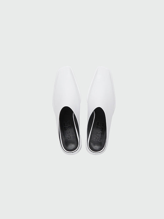 Eenk Ycoop Square-toe Mules - White