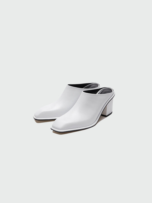 Eenk Ycoop Square-toe Mules - White