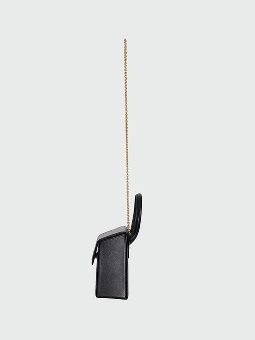 Eenk Helen Hard-shaped Chain Bag - Black