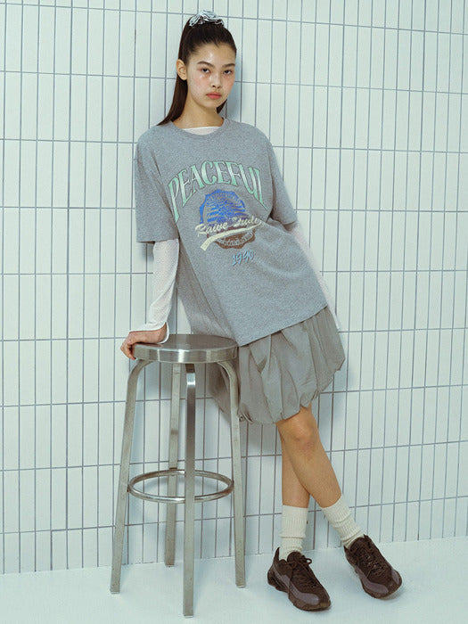 Raive String Mini Skirt in Grey