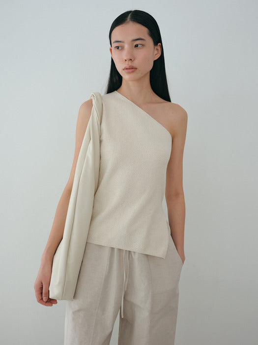 [moia] one shoulder top (cream)