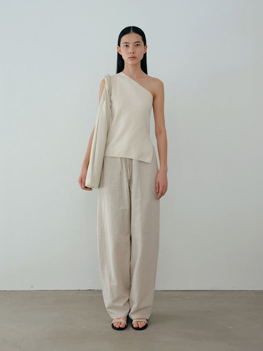 [moia] one shoulder top (cream)