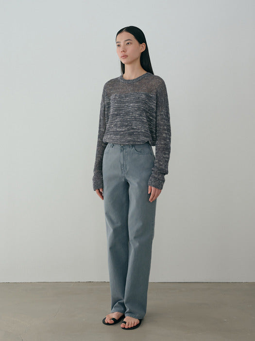 [moia] net round knit (blue stone)