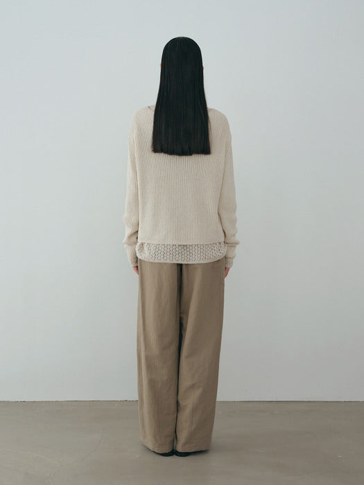 [moia] ribbed cardigan (ivory)