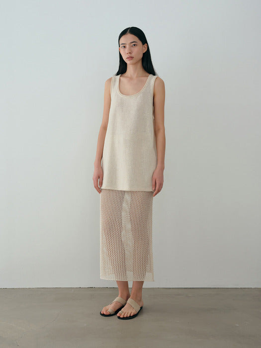 [moia] paper knit top (natural)